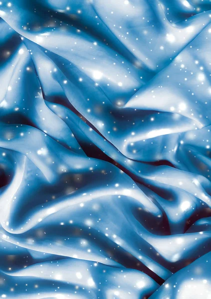 Чарівний святковий синій м'який шовковий плоский фон текстури з похмурим — стокове фото