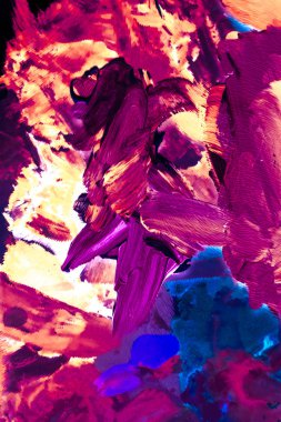 Soyut akrilik boya darbeleri, sanat fırçası düz arkaplan