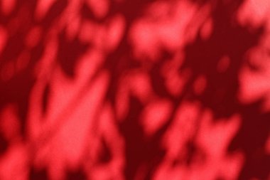 Soyut sanat, botanik gölgeler ho için kırmızı arka planda örtüşür