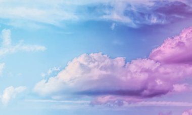 Soyut sanat olarak Rüya gibi gerçeküstü gökyüzü, fantezi pastel renkler backg