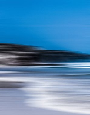 Soyut deniz arka plan, rüya gibi okyanus coas uzun pozlama görünümü