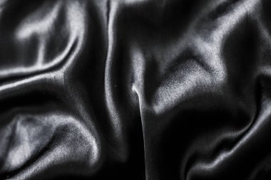 Lüks siyah yumuşak ipek yatık arka plan doku, tatil glamo