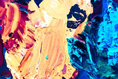 Soyut akrilik boya darbeleri, sanat fırçası düz arkaplan