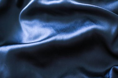 Lüks lacivert yumuşak ipek düzlük arka plan dokusu, tatil g