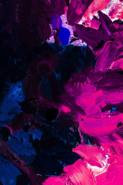 Soyut akrilik boya darbeleri, sanat fırçası düz arkaplan