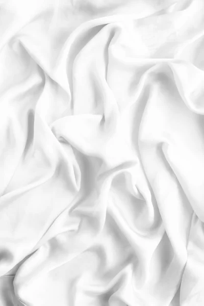 Luxus weiße weiche Seide flache Hintergrundstruktur, Urlaub straff — Stockfoto