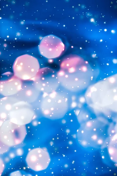 Magische sprankelende glanzende glitter en gloeiende sneeuw, luxe winter Ho — Stockfoto
