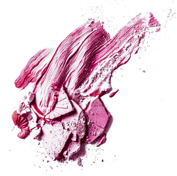 Ezilmiş göz farı, toz ve sıvı temeli yakın çekim izole