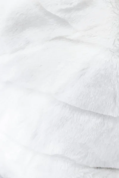 Luxus weißen Pelzmantel Textur Hintergrund, Kunststoff deta — Stockfoto