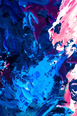 Soyut akrilik boya darbeleri, sanat fırçası düz arkaplan