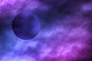 Evren evrende yıldızlar, gezegen ve galaksi, uzay ve zaman trav