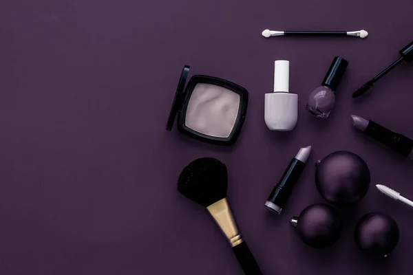 Conjunto de productos de maquillaje y cosméticos para la marca de belleza Christmas sal — Foto de Stock