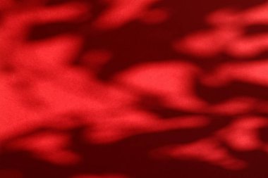 Soyut sanat, botanik gölgeler ho için kırmızı arka planda örtüşür