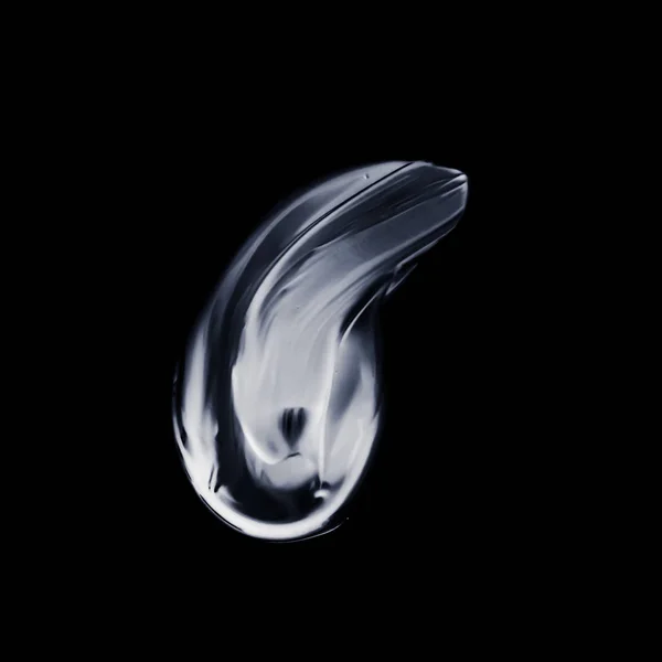 Срібна текстура пензля ізольована на чорному тлі , — стокове фото