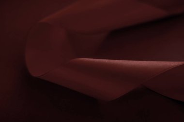 Çikolata arka planında soyut ipek kurdele, özel lüks b