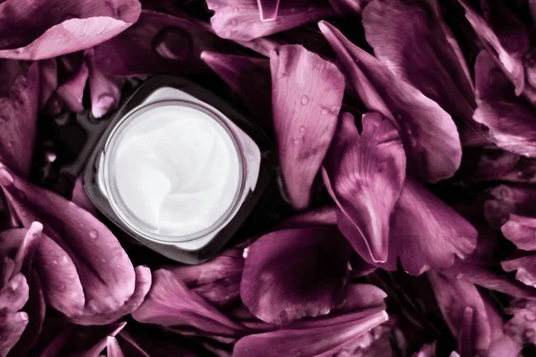 Luxus arc krém hidratáló arcbőr rózsaszín virág bac — Stock Fotó