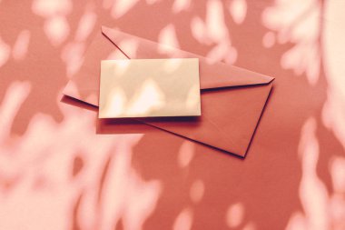 Flatlay model tasarımı olarak güzellik markası kimliği, bir kartvizit...