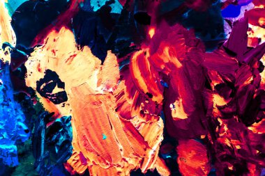 Soyut akrilik boya darbeleri, sanat fırçası düz arkaplan