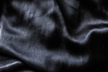 Lüks siyah yumuşak ipek yatık arka plan doku, tatil glamo