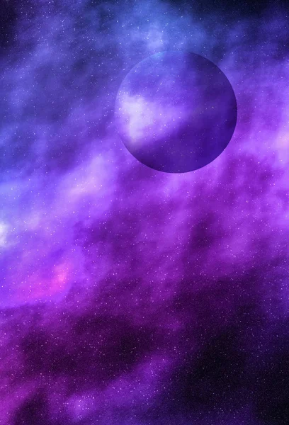 Sterren, planeet en Melkweg in Cosmos universe, Space and time Trav — Stockfoto