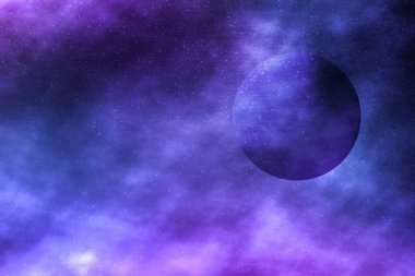 Evren evrende yıldızlar, gezegen ve galaksi, uzay ve zaman trav