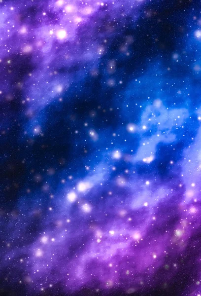 Bintang, planet dan galaksi di kosmos alam semesta, ruang dan waktu trav — Stok Foto