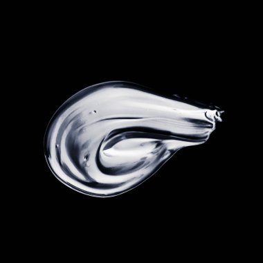 Gümüş boya fırça sıyrık doku siyah arka plan üzerinde izole, 