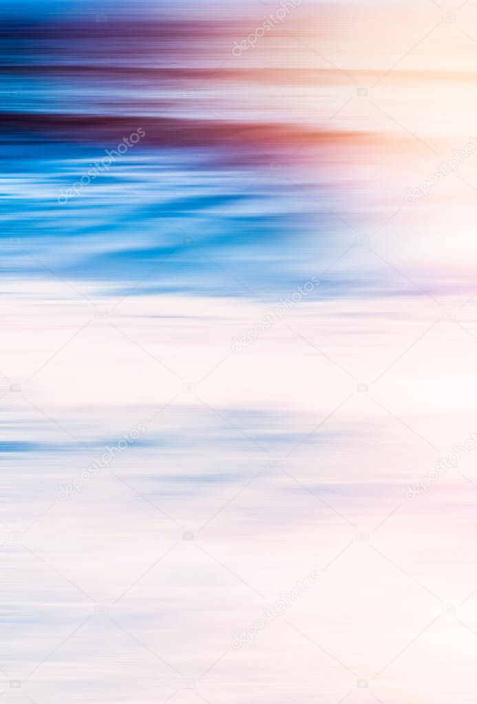 Abstract sea background, long exposure view of dreamy ocean coas
