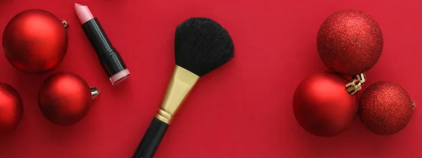 Make-up and cosmetics product set for beauty brand Christmas sal — Stock Photo, Image