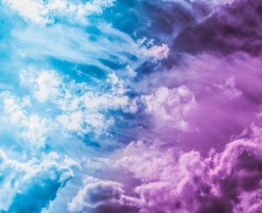 Soyut sanat olarak Rüya gibi gerçeküstü gökyüzü, fantezi pastel renkler backg