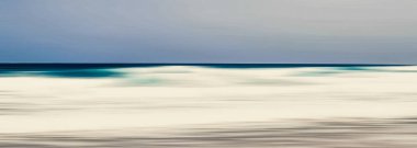 Soyut deniz arka plan, rüya gibi okyanus coas uzun pozlama görünümü