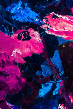 Soyut akrilik boya darbeleri, sanat fırçası düz arkaplan