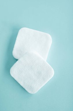 Nane arkaplan, kozmetik ve makyaj malzemelerinde organik pamuk pedleri