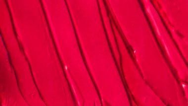 Kırmızı kozmetik doku arka planı, makyaj ve cilt estetiği 