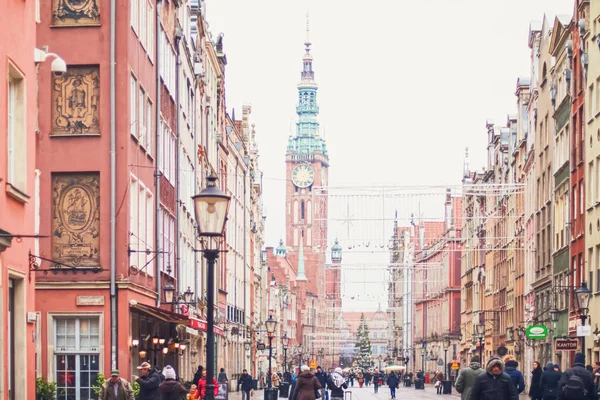 Bâtiment historique dans la vieille ville de Gdansk, Pologne — Photo