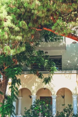 Yunanistan 'daki Kos Adası' nın antik sokaklarında mimari ayrıntılar, seyahat ve geziler