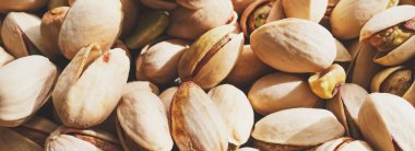 Kırsal keten arka planda fıstıklar