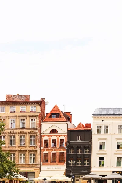 Történelmi épületek a lengyelországi Torun óvárosában — Stock Fotó