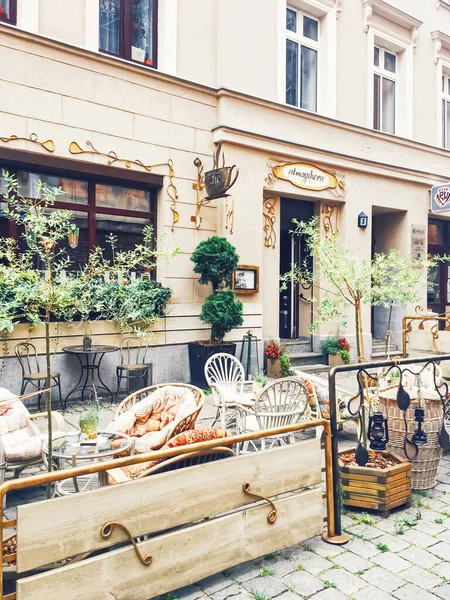 Restaurant in der Altstadt von Torun, Polen — Stockfoto