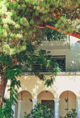 Yunanistan 'daki Kos Adası' nın antik sokaklarında mimari ayrıntılar, seyahat ve geziler