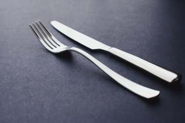 Çatal ve bıçak, masa dekorasyonu için gümüş çatal bıçak takımı, minimal tasarım ve diyet