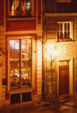 Polonya 'nın Gdansk kentindeki Old Town sokağında.