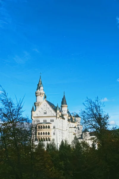 Castillo de Neuschwanstein en la región de Baviera de Alemania —  Fotos de Stock