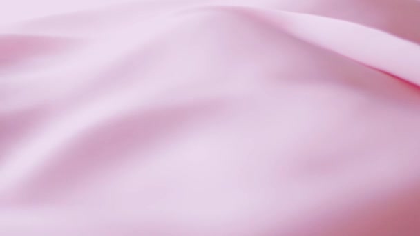 Textura de tecido de seda rosa close-up como fundo da marca de moda, superfície têxtil e material liso de luxo — Vídeo de Stock