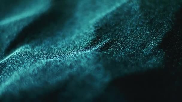 Smaragd fényes szövet textúra közelkép divat márka nyaralás csillogó háttér, textil felület és luxus anyag — Stock videók