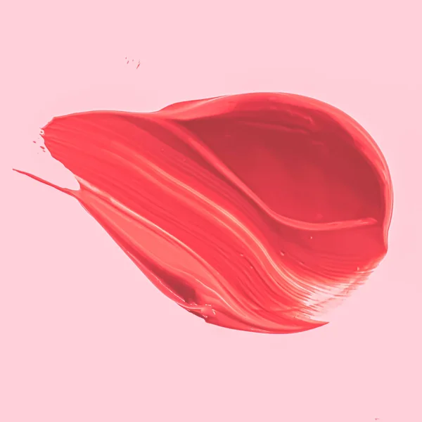 Pincelada roja o maquillaje mancha primer plano, cosméticos de belleza y textura de lápiz labial —  Fotos de Stock