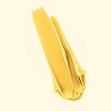 Altın fırça darbesi ya da makyaj lekesi yakın çekim, güzellik kozmetiği ve ruj dokusu