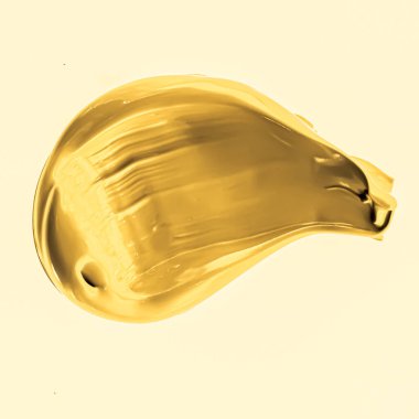 Altın fırça darbesi ya da makyaj lekesi yakın çekim, güzellik kozmetiği ve ruj dokusu