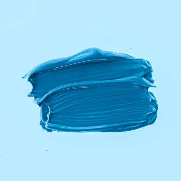 Pennellata blu o trucco macchia primo piano, cosmetici di bellezza e consistenza del rossetto — Foto Stock