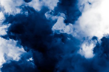 Asgari mavi bulutlu arkaplan soyut arkaplan, minimal tasarım ve sanatsal sıçrama